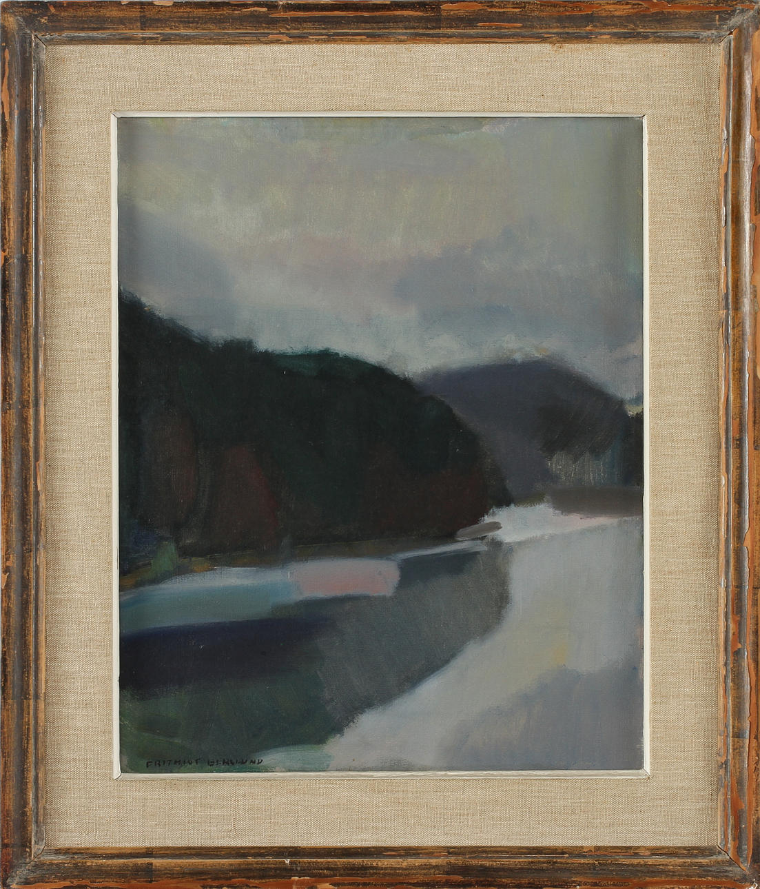 FRITHIOF BERGLUND. Olja på duk, signerad.