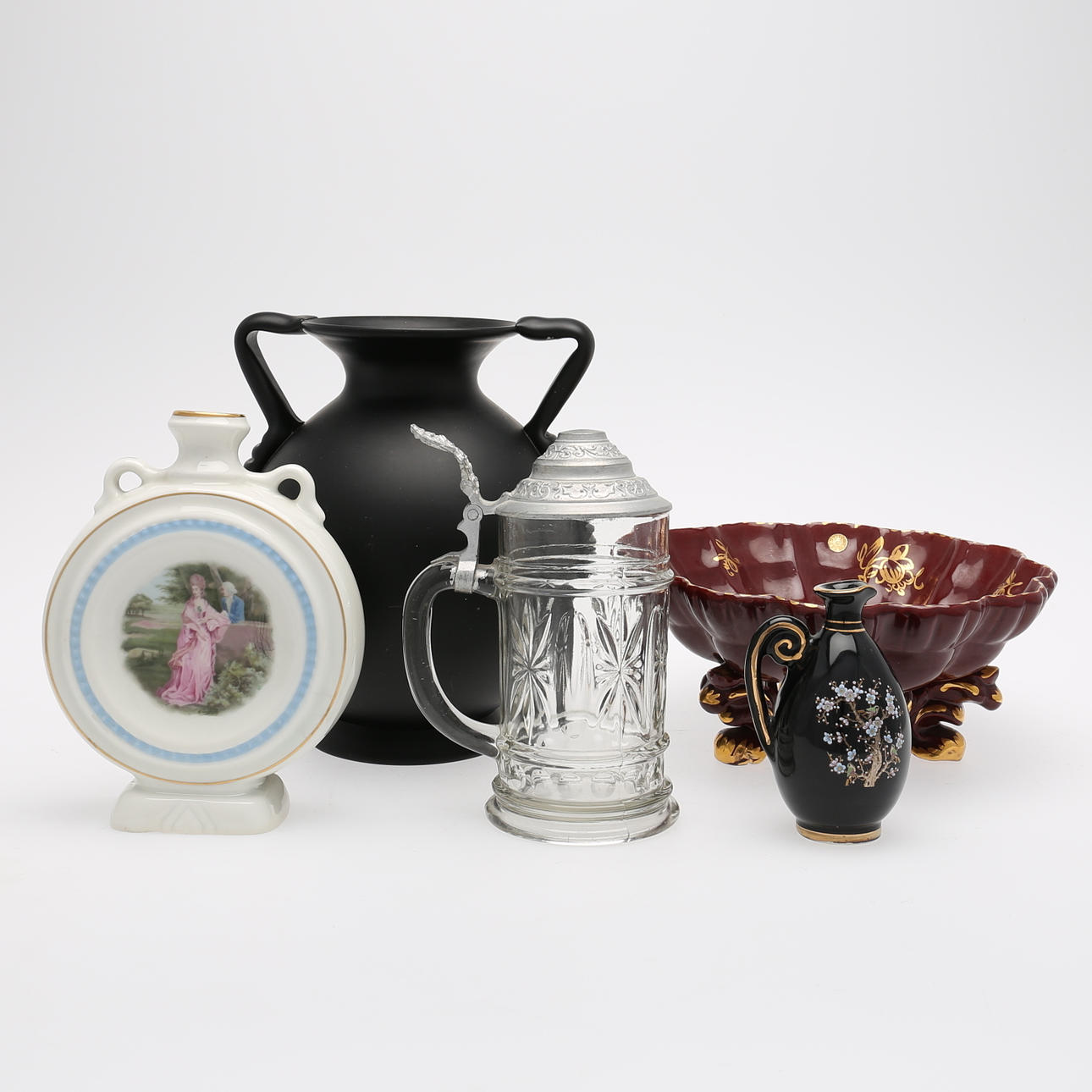 PORSLINS/GLASFÖREMÅL (5), bl.a Gabriel, Engshyttan, 1900-tal.