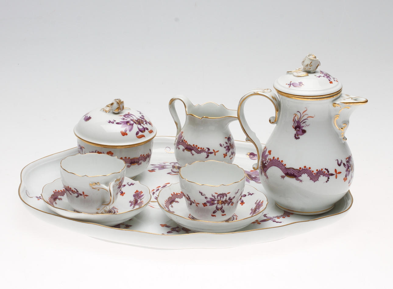 TÊTE A TÊTE, 6 delar, porslin, Meissen, Tyskland, 1900-tal.