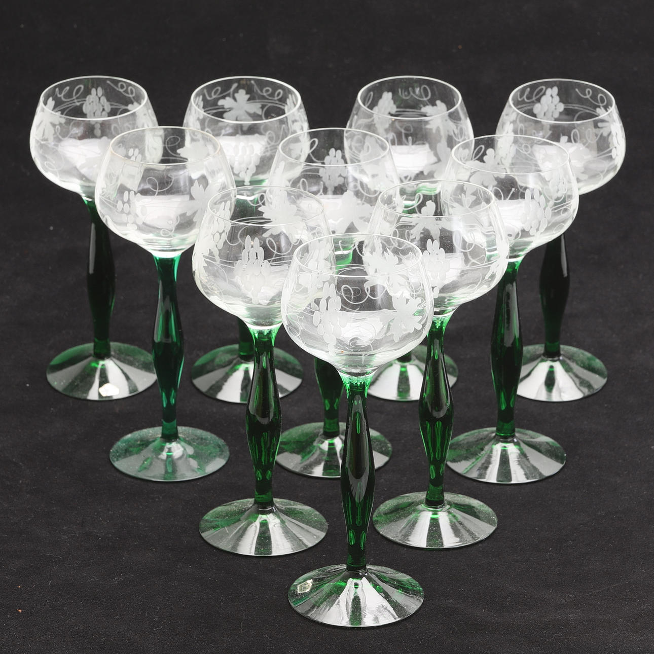 VITVINSREMMARE 10 stycken, glas, Kosta.