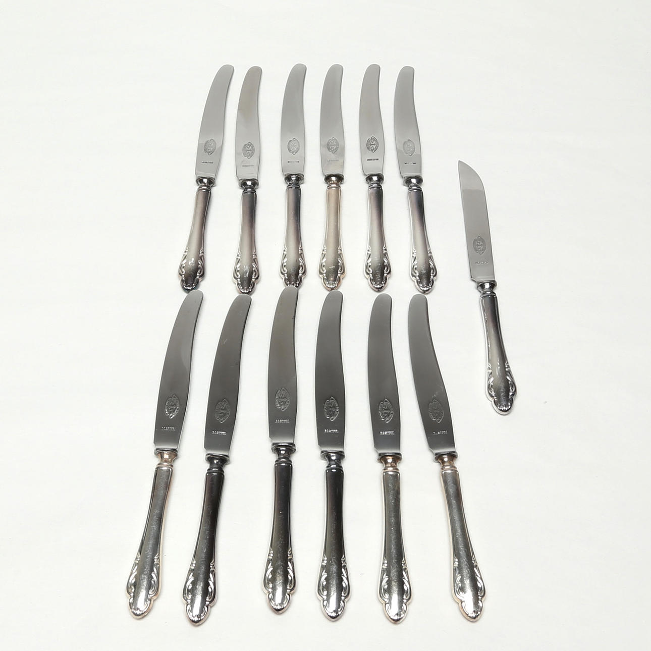 TABLE KNIVES 13 pcs, silver.
