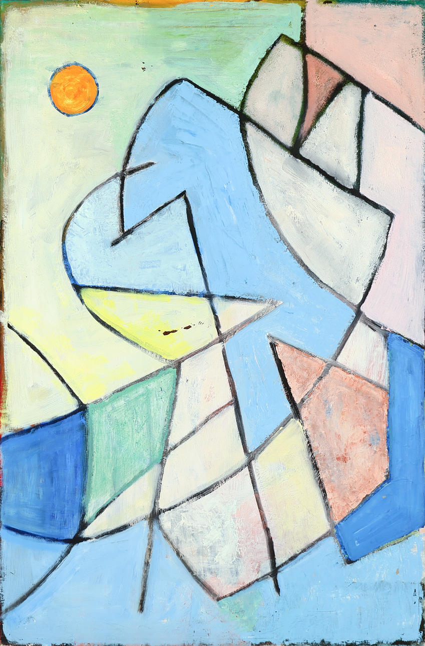 UBEKENDT KUNSTNER. Abstract composition, oil on canvas, unsigned.