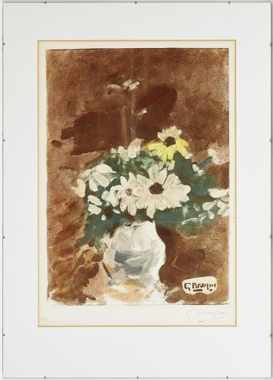 GEORGES BRAQUE. COLOR ETCHING ON VELLUM.