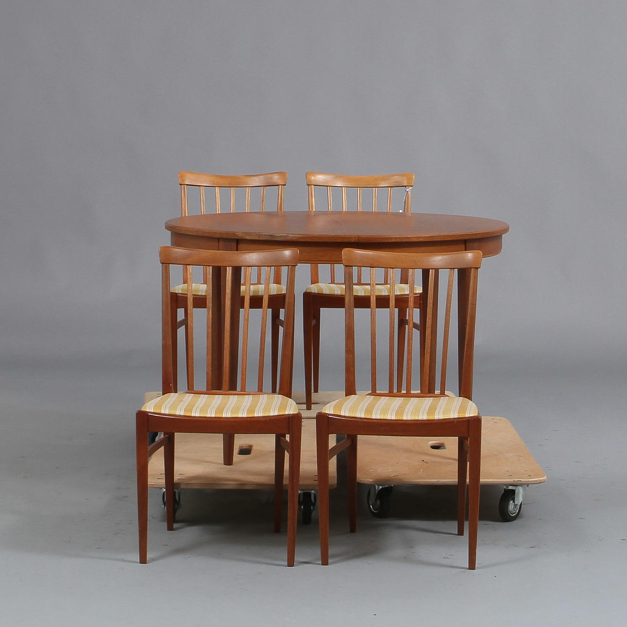 MATGRUPP, 5 delar "Herrgården", Carl Malmsten, Teak.