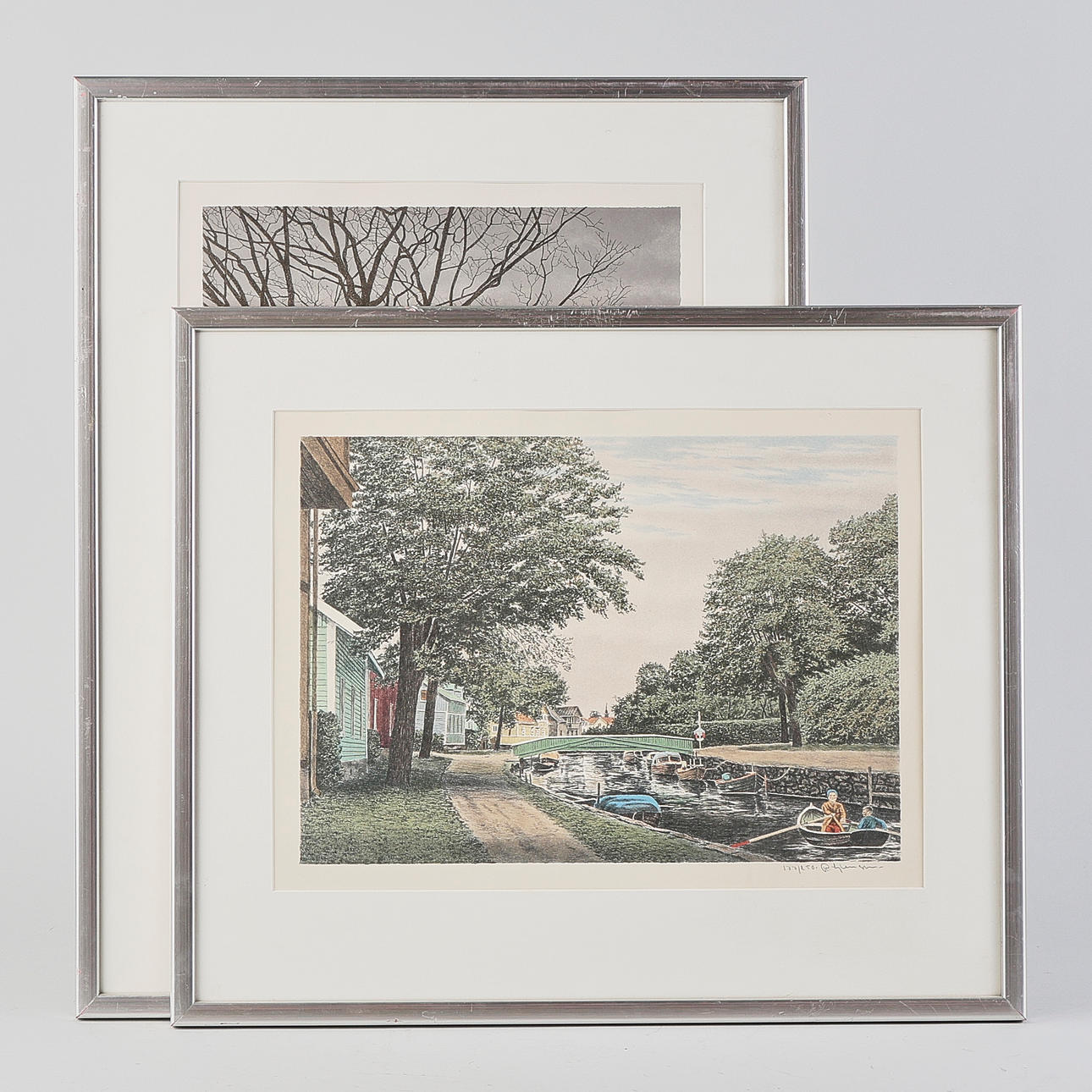 REINHOLD LJUNGGREN. Colour lithographs, 2 pcs, signed, numbered 177/250.