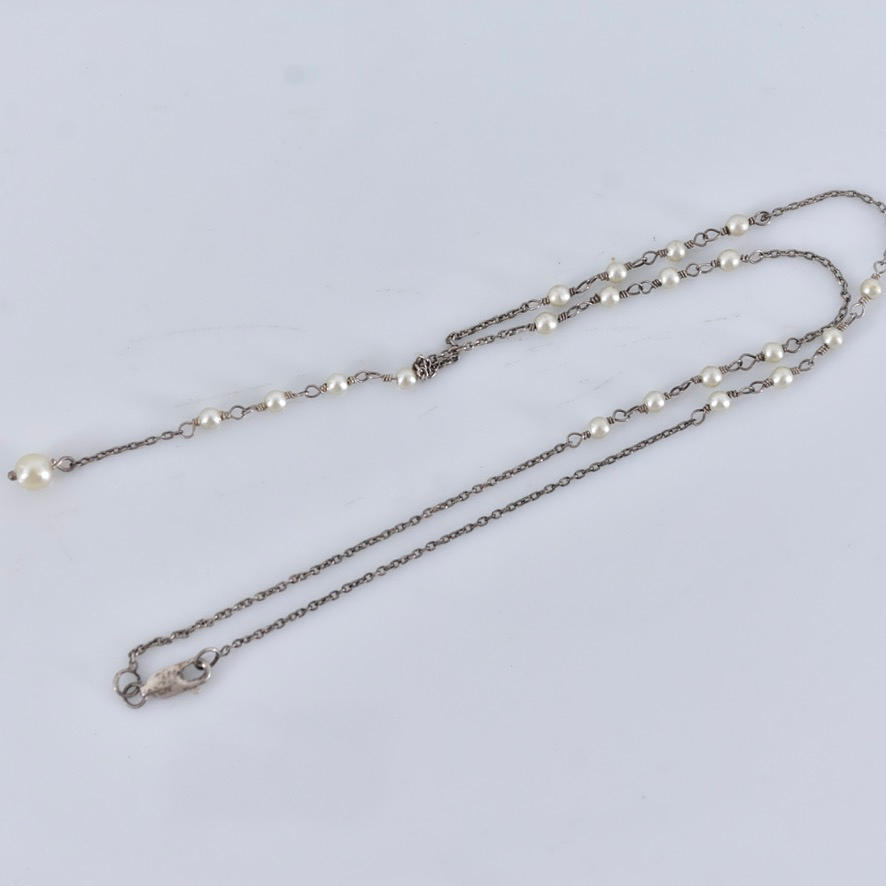 HALSCOLLIER, med pärlor, sterlingsilver.