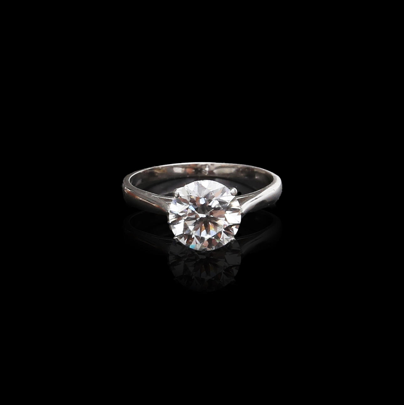 RING, 585/14k white gold, 2.07 ct.