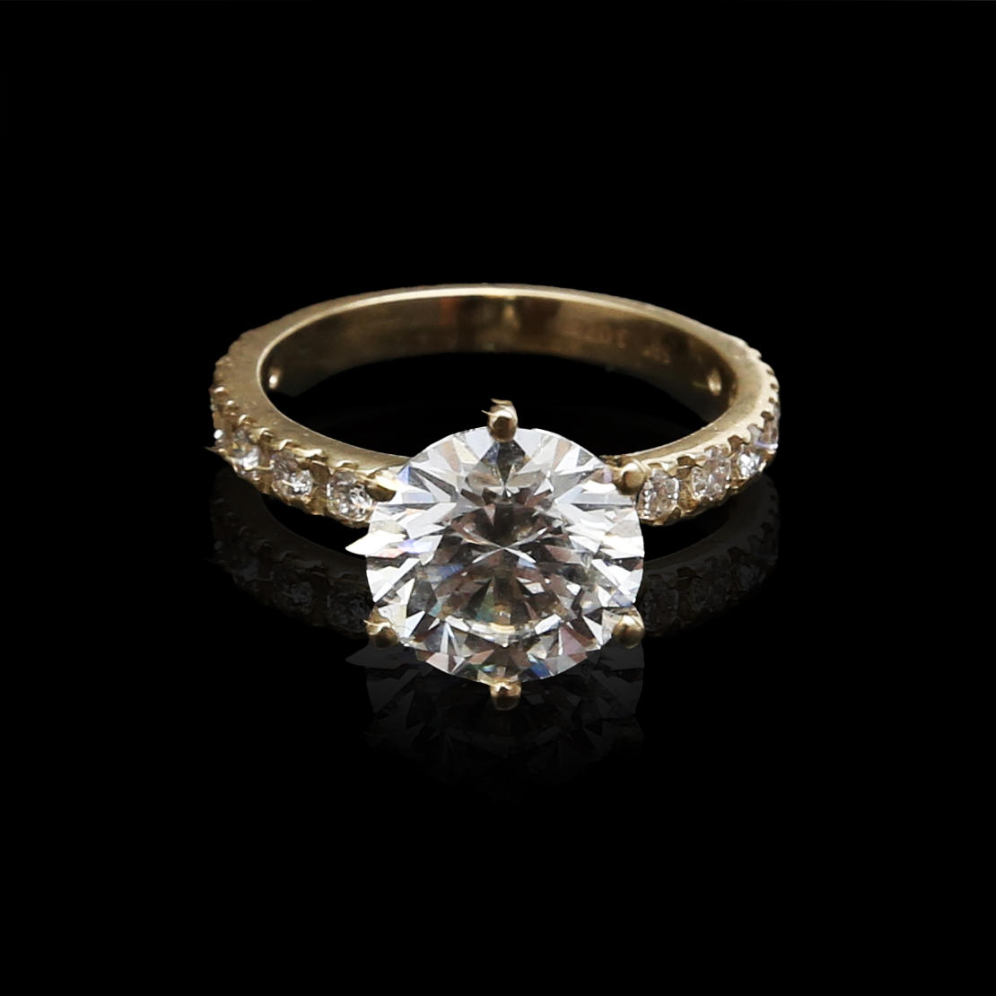 RING, 585/14k white gold, 3.07 ct.