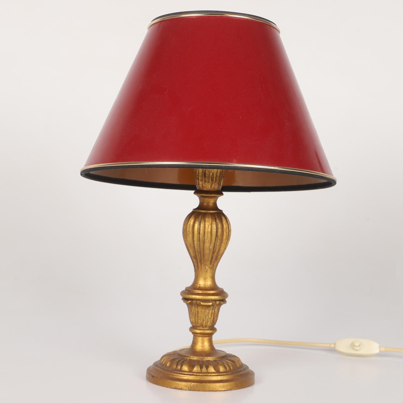 BORDSLAMPA, förgyllt trä, Bofa, 1900-tal.
