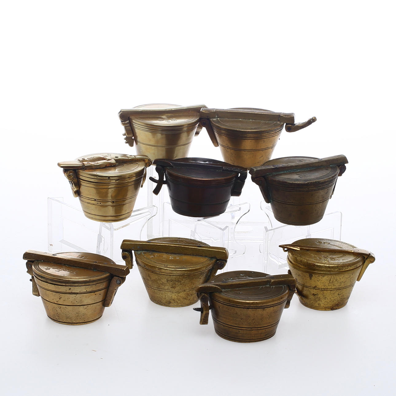 INSATSVIKTER, 9 st, 17 - 1900-tal.