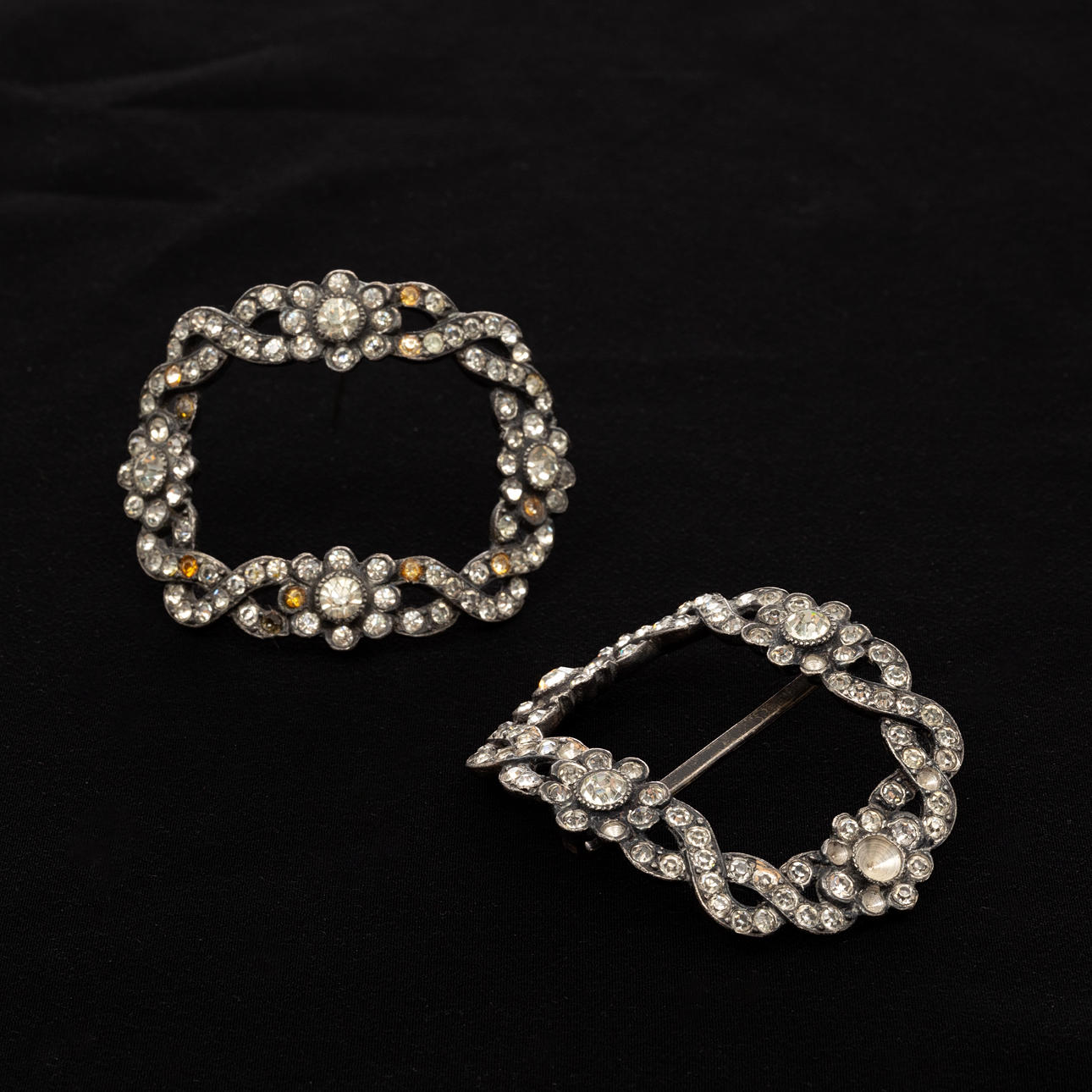 SHOE BUCKLES, A pair, Silver, 19th century.