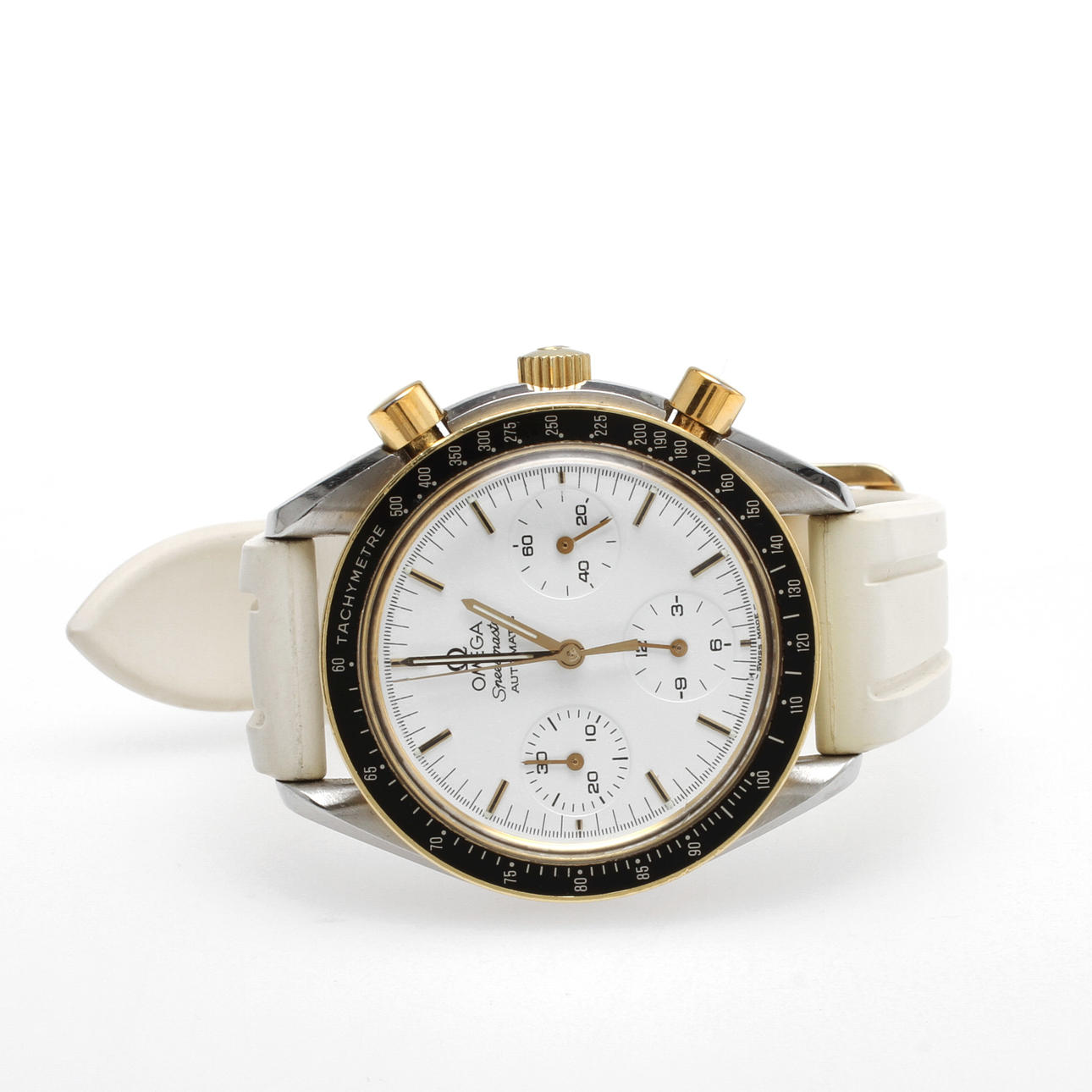 ARMBANDSUR OMEGA, Speedmaster, automatic. Reduced, "Tachymetre". Ca 1995.