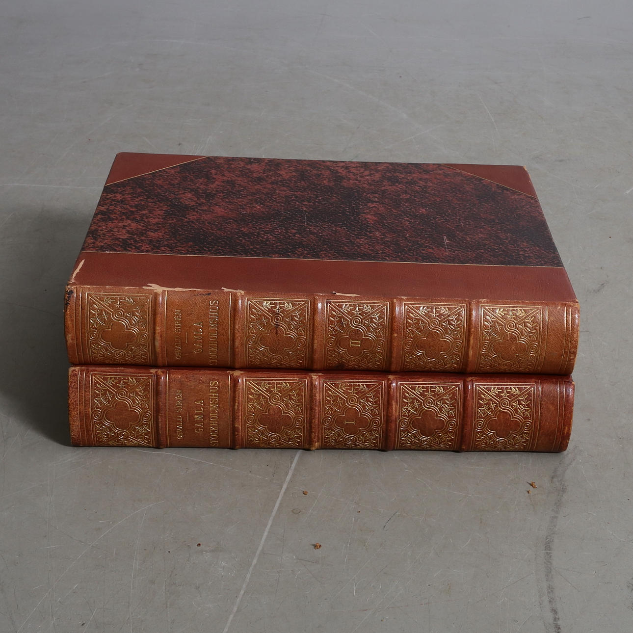 BÖCKER, 2 volymer, Gamla Stockholmshus", del I-II, Osvald Siren, Norstedt & Söner, Stockholm, 1912-1913.