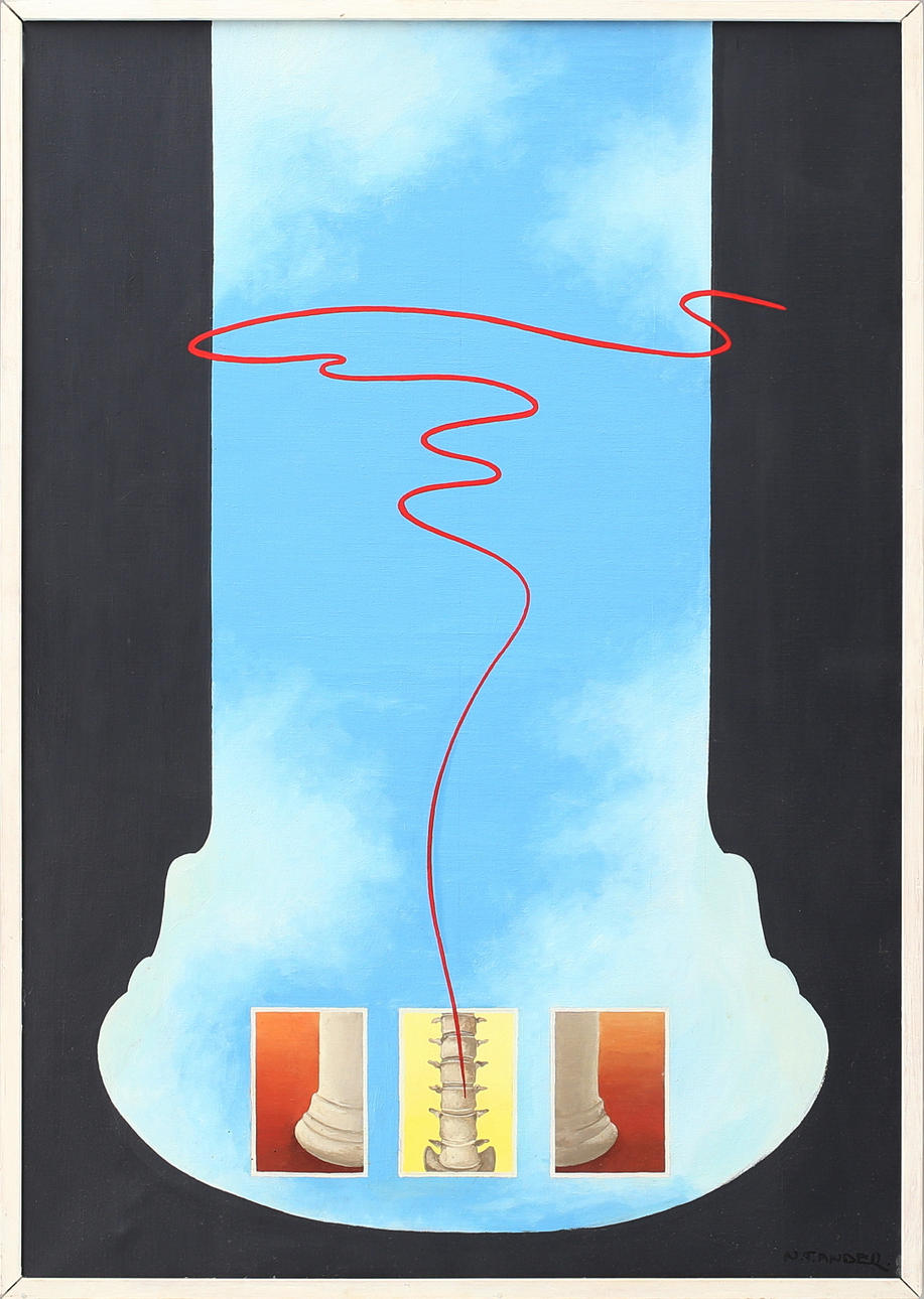 N T ANDER. Olja på duk, "Din egen starka vilja" signerad N T Ander, daterad a tergo 1981.