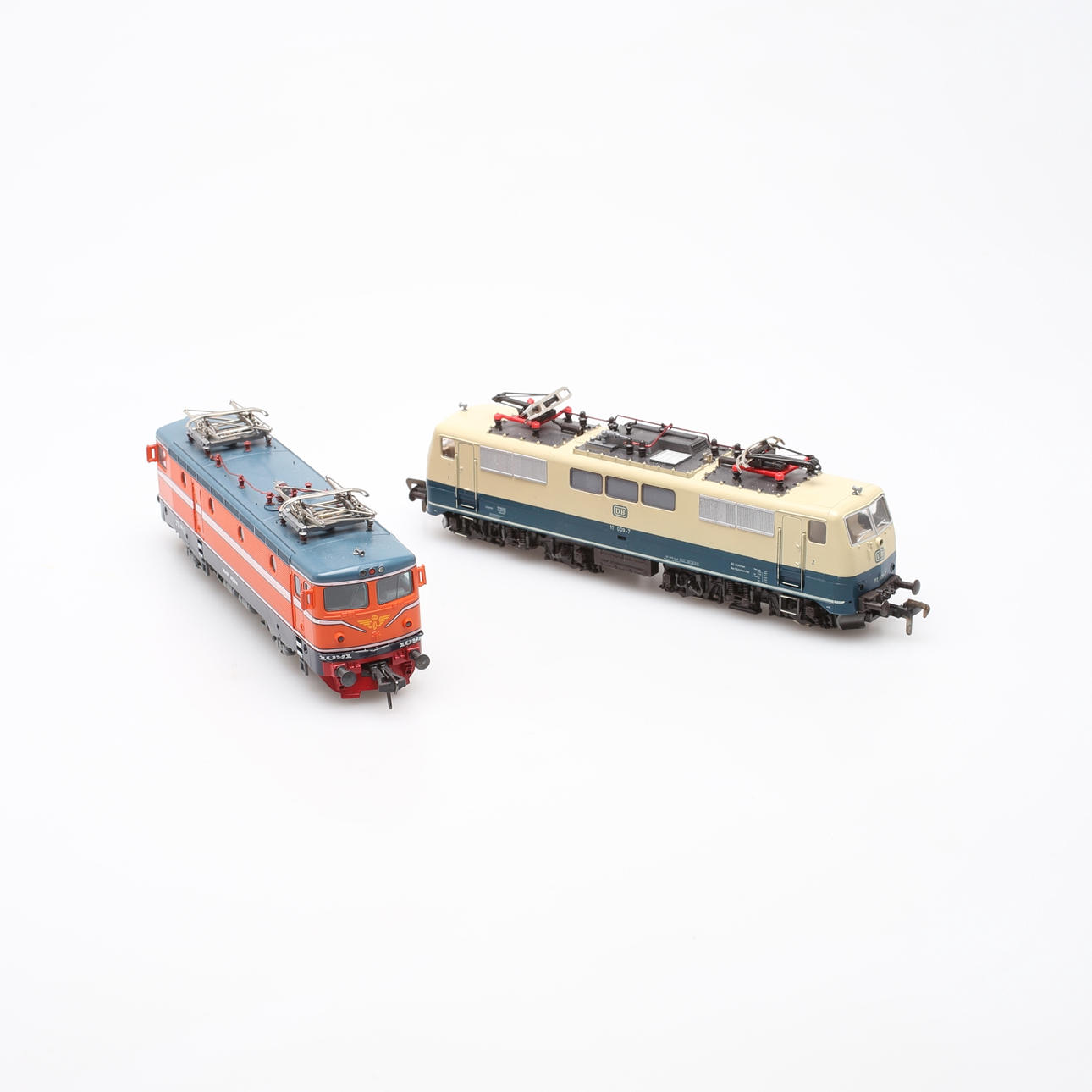 MODELLOK, 2 st, E-lok, Fleischmann och Roco, Tyskland, Österrike.