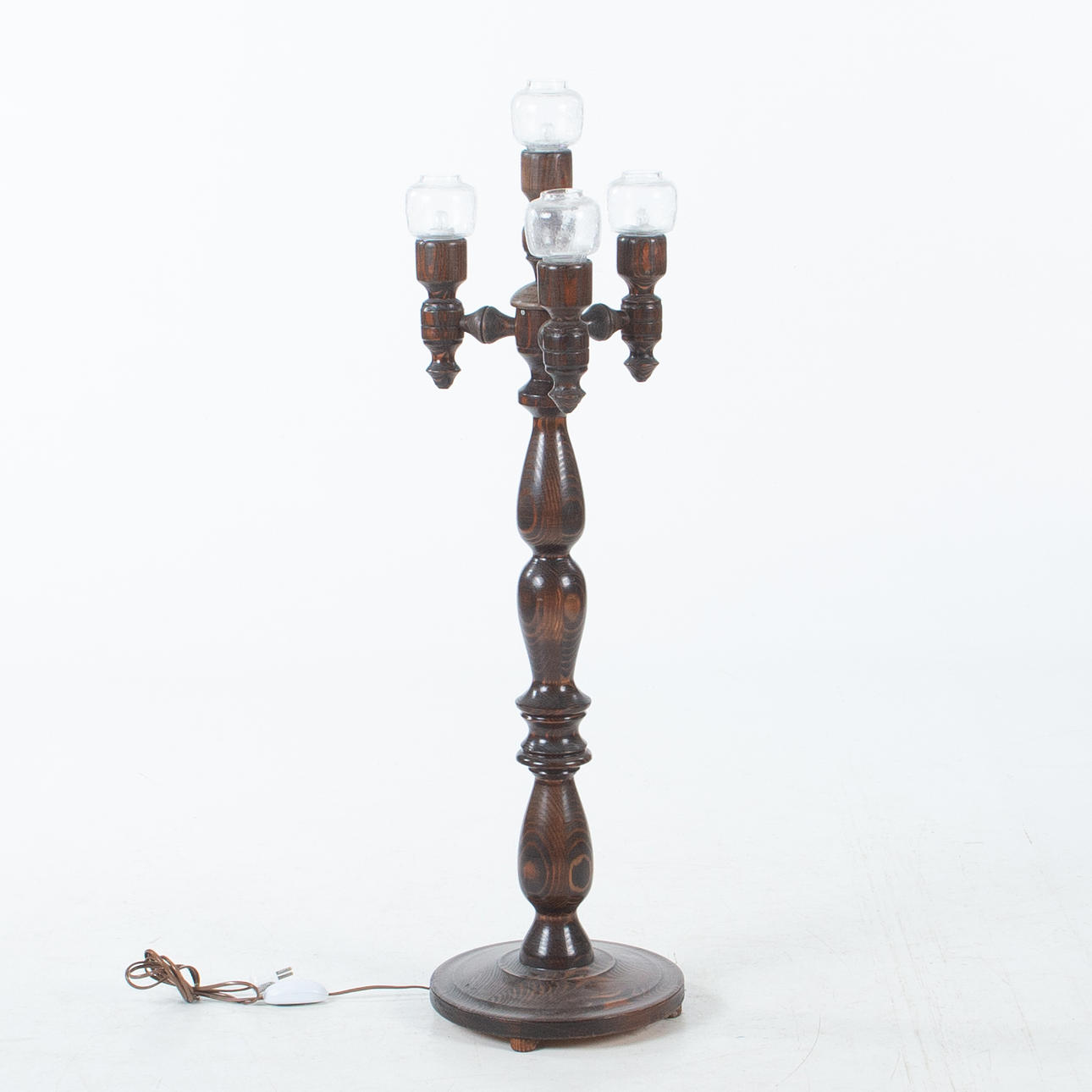 GOLVLAMPA, betsad fur, 70-tal.