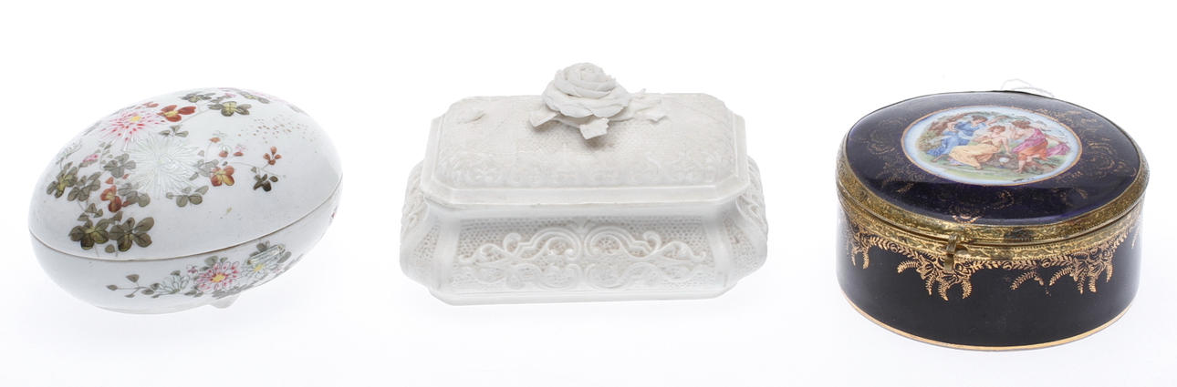 LOCKDOSOR, 3 st, keramik, 1800-1900-tal.