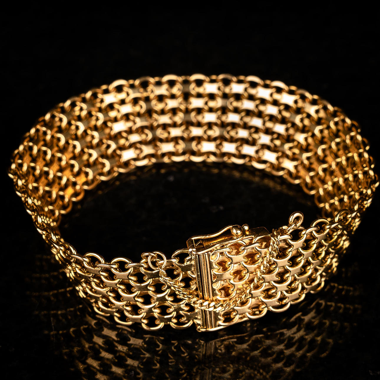 KRYSSLÄNK / ARMBAND, 18K Guld, SUN, 1963