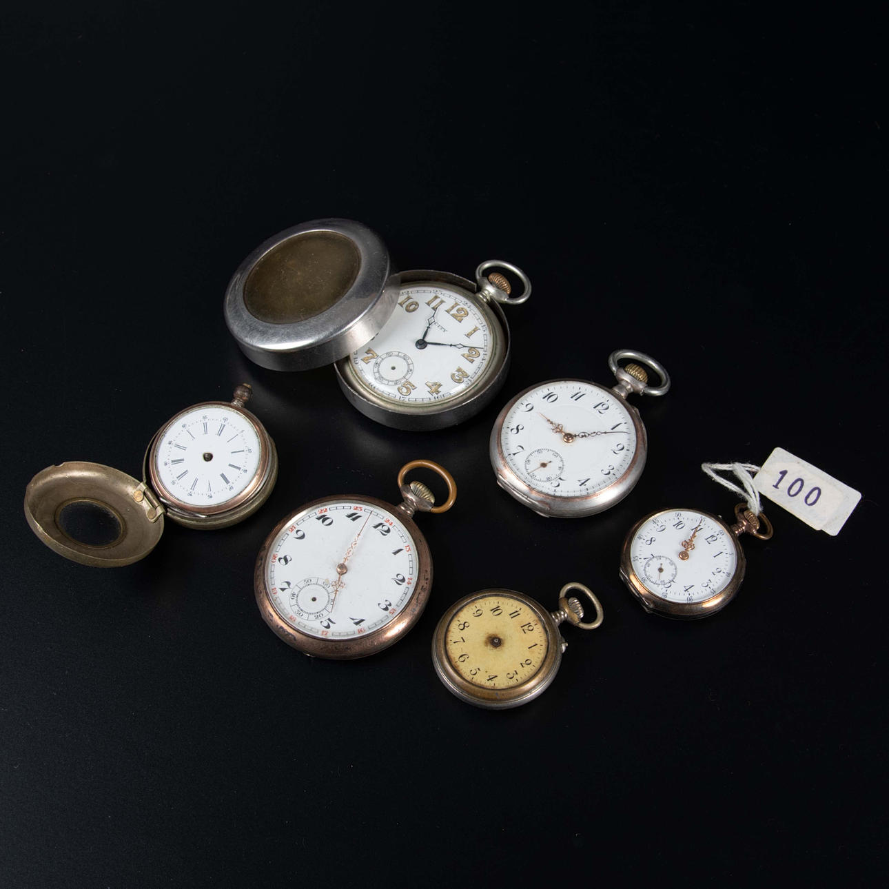FICKUR, 6 st delvis silver.