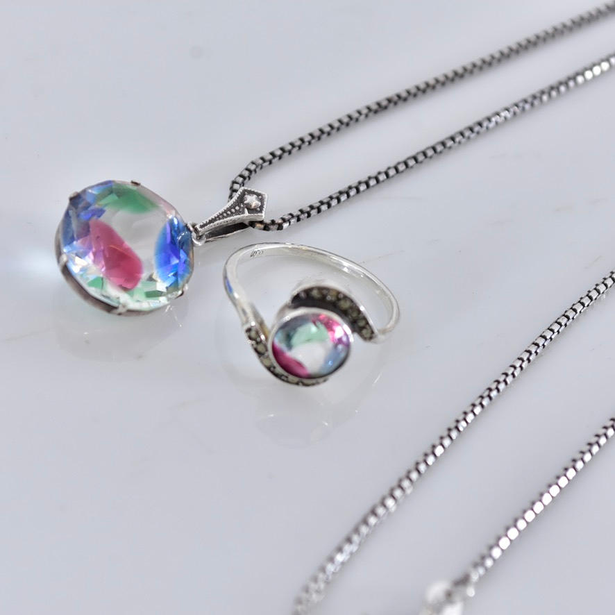 COLLIER SAMT RING, silver.