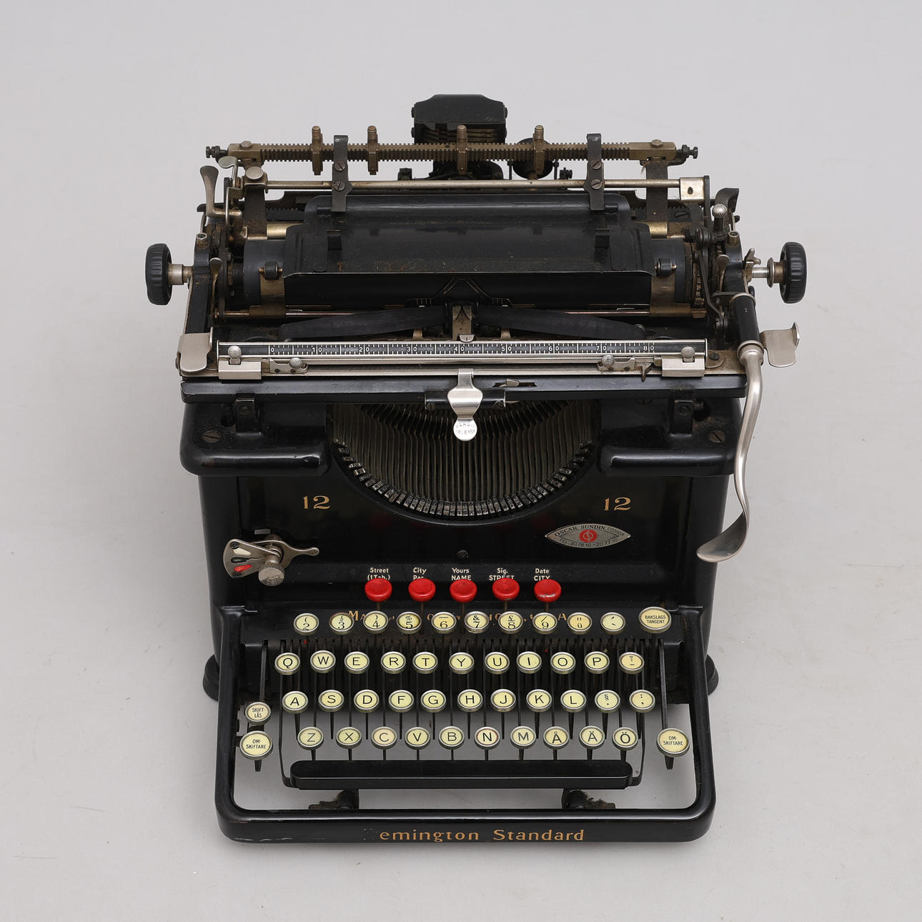 SKRIVMASKIN, Remington, "12", 1924.