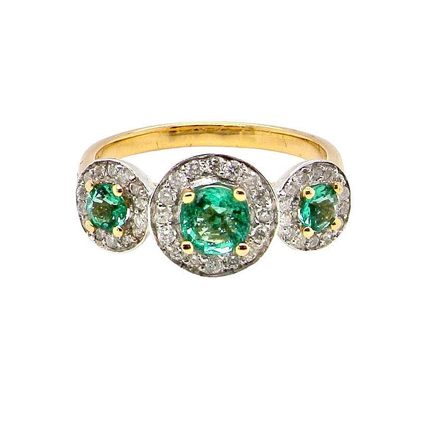 RING I 18KT GULGULD OCH DIAMANTER.