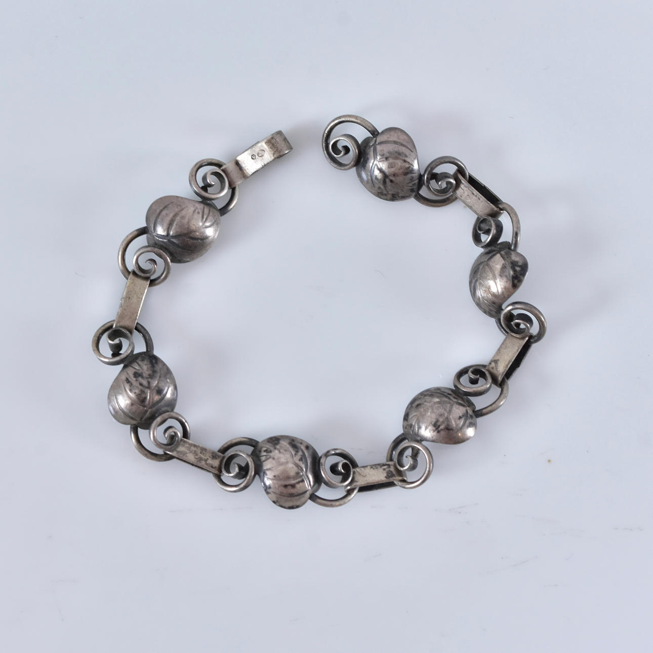 ARMBAND, silver, Herman Siersböl, Danmark.