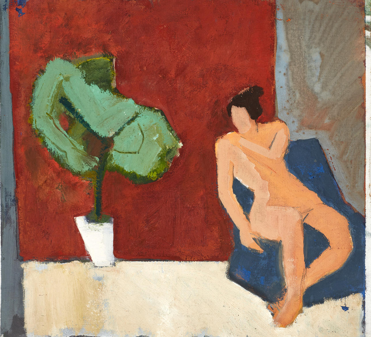 UNKNOWN ARTIST, 4 pcs, oil on canvas.