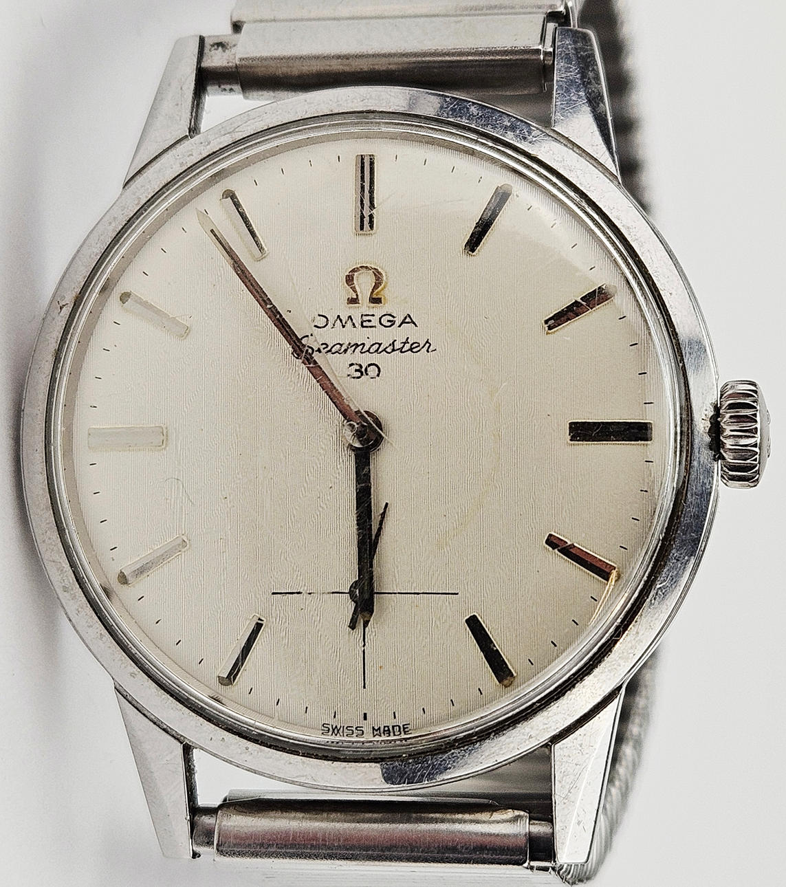 OMEGA. Herrarmbandsur, stål, Seamaster 30