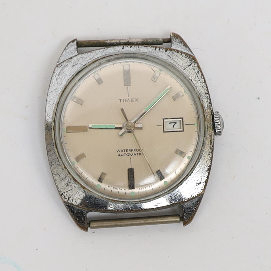 HERRARMBANDSUR, Timex, Automatic, stålboett.