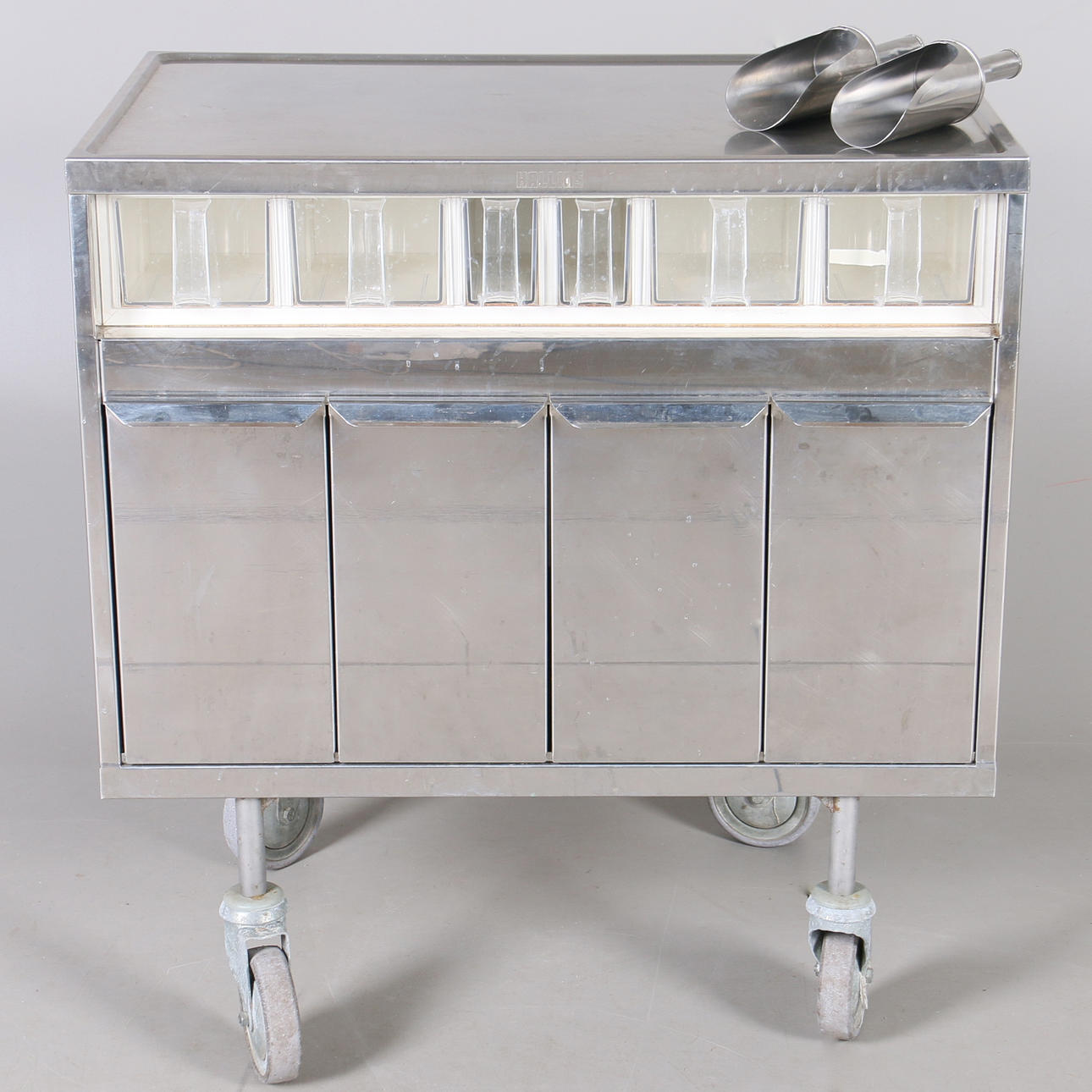 KÖKSVAGN, rostfritt stål, Hallins, 1960-tal.