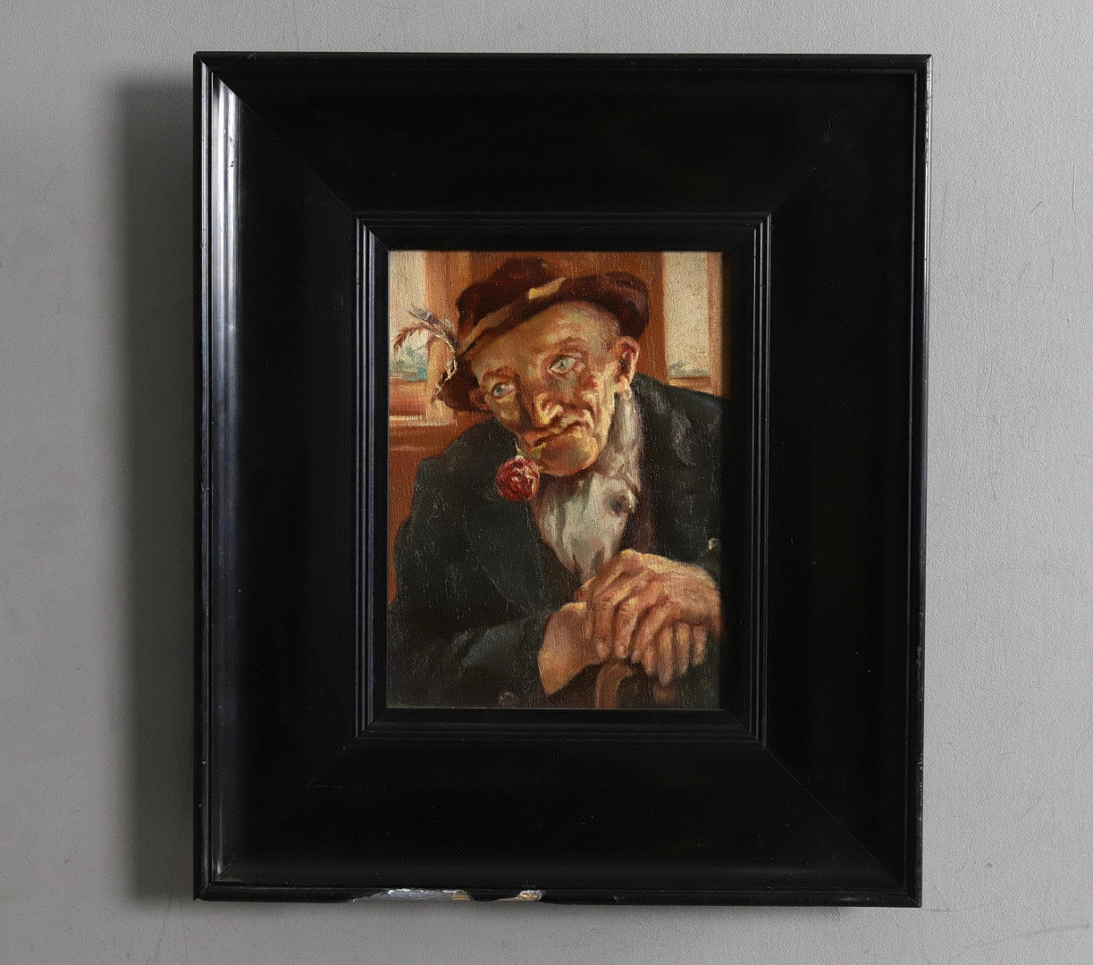 OIDENTIFIERAD KONSTNÄR. EFTER HERMANN GROEBER, "Bauer mit rose".
