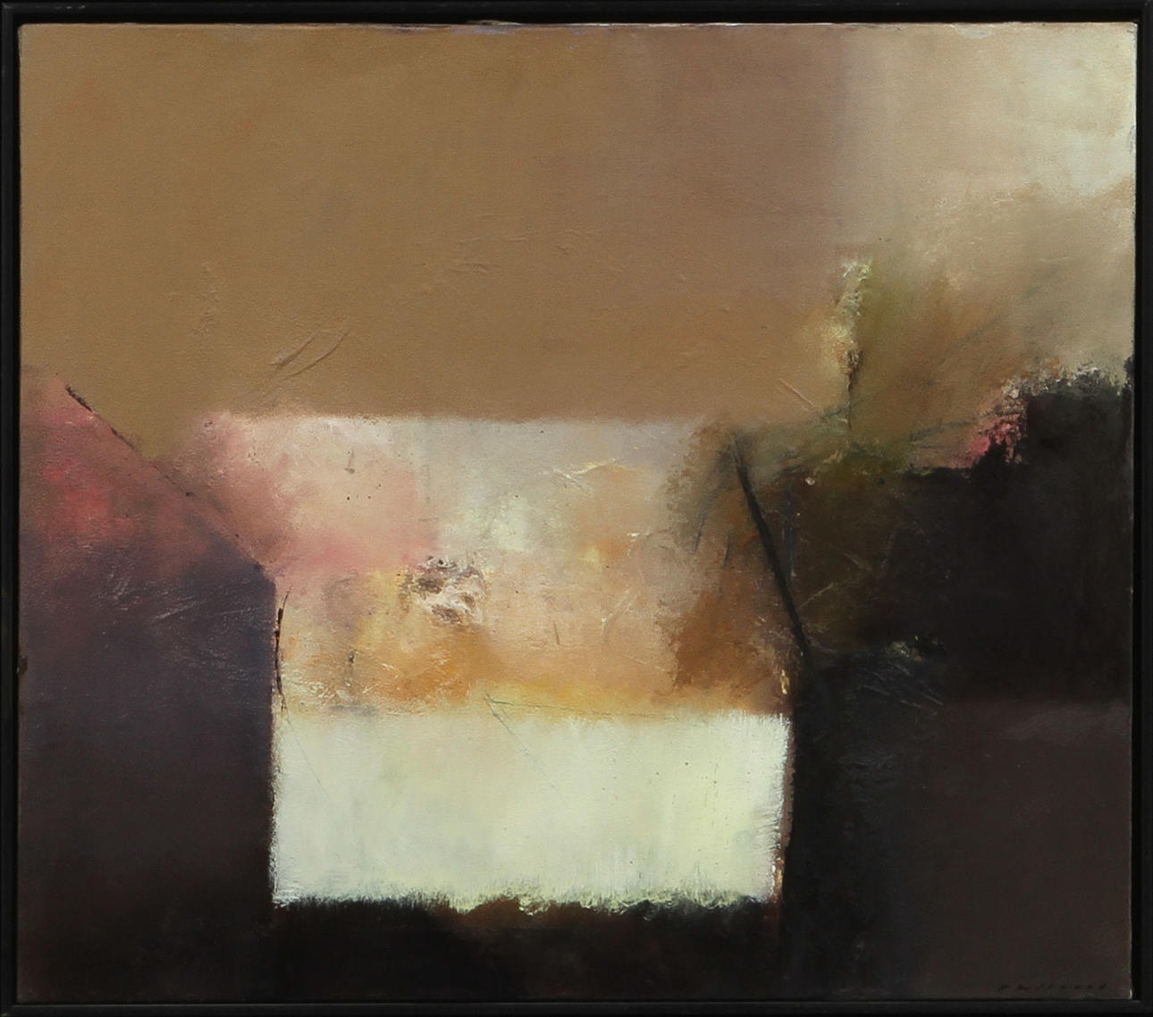 THOMAS WILLARD. Komposition, olja på duk, signerad.