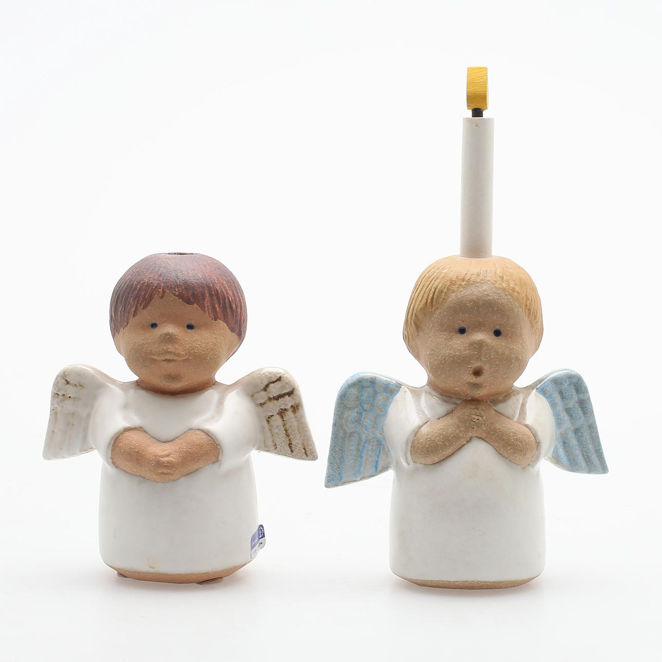 FIGURINER, 2 st, keramik, "Änglabarn Angelica", Lisa Larson, Gustavsberg, signerade.