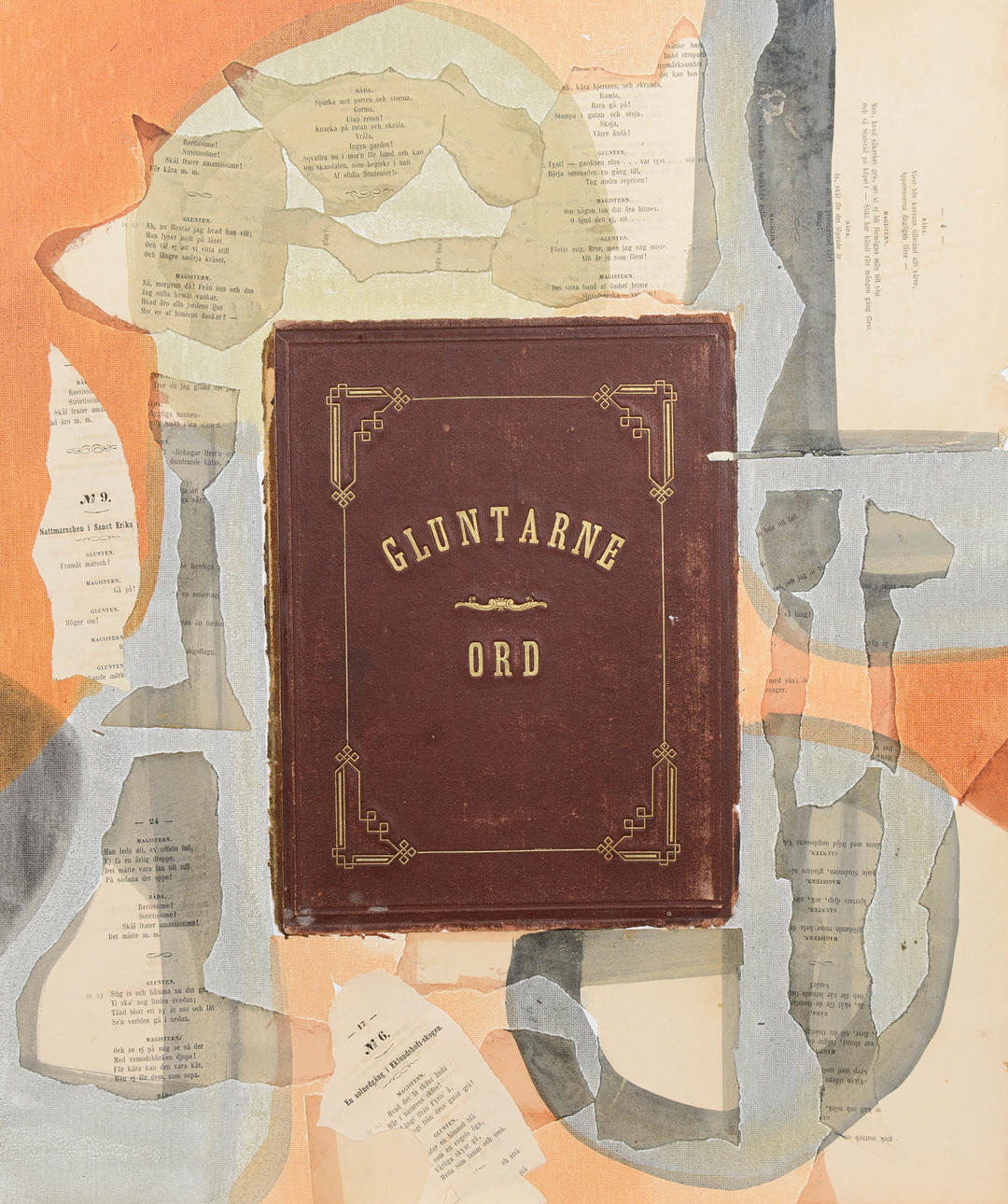 BIRGITTA GLENMARK. Composition, collage, unsigned.