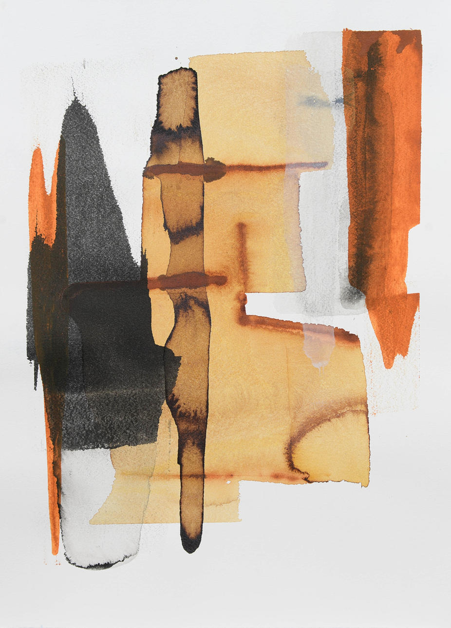 BIRGITTA GLENMARK. Composition, mixed media on paper, unsigned.