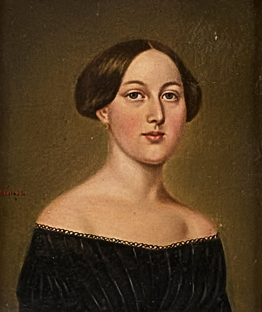 ELISE ARNBERG TALÉN. Oil painting, Portrait, signed and dated E Talén -52.