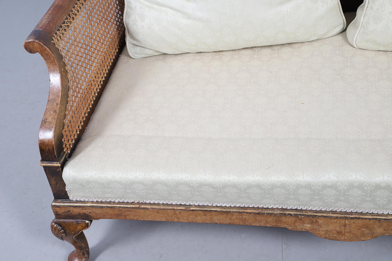 A 1920s BURR WALNUT AND GILT PAINTED BERGERE SETTEE. Furniture - Sofas ...