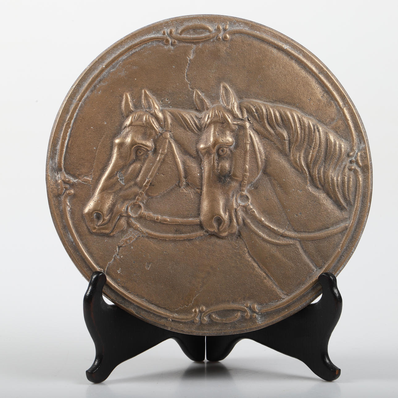 RELIEF, hästar, brons, 1900-tal.