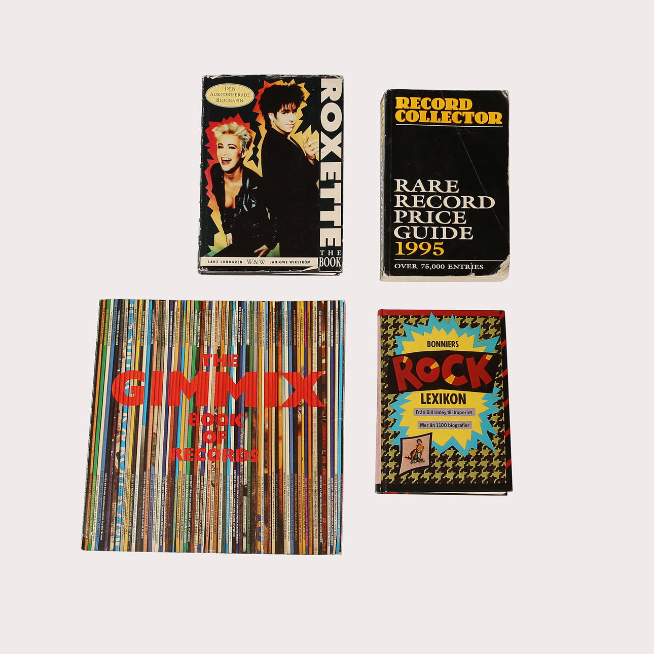 ROXETTE "THE BOOOK", ROCKLEXICON, RECORD COLLECTOR PRICE GUIDE, THE GIMMIX BOOK OF RECORDS.