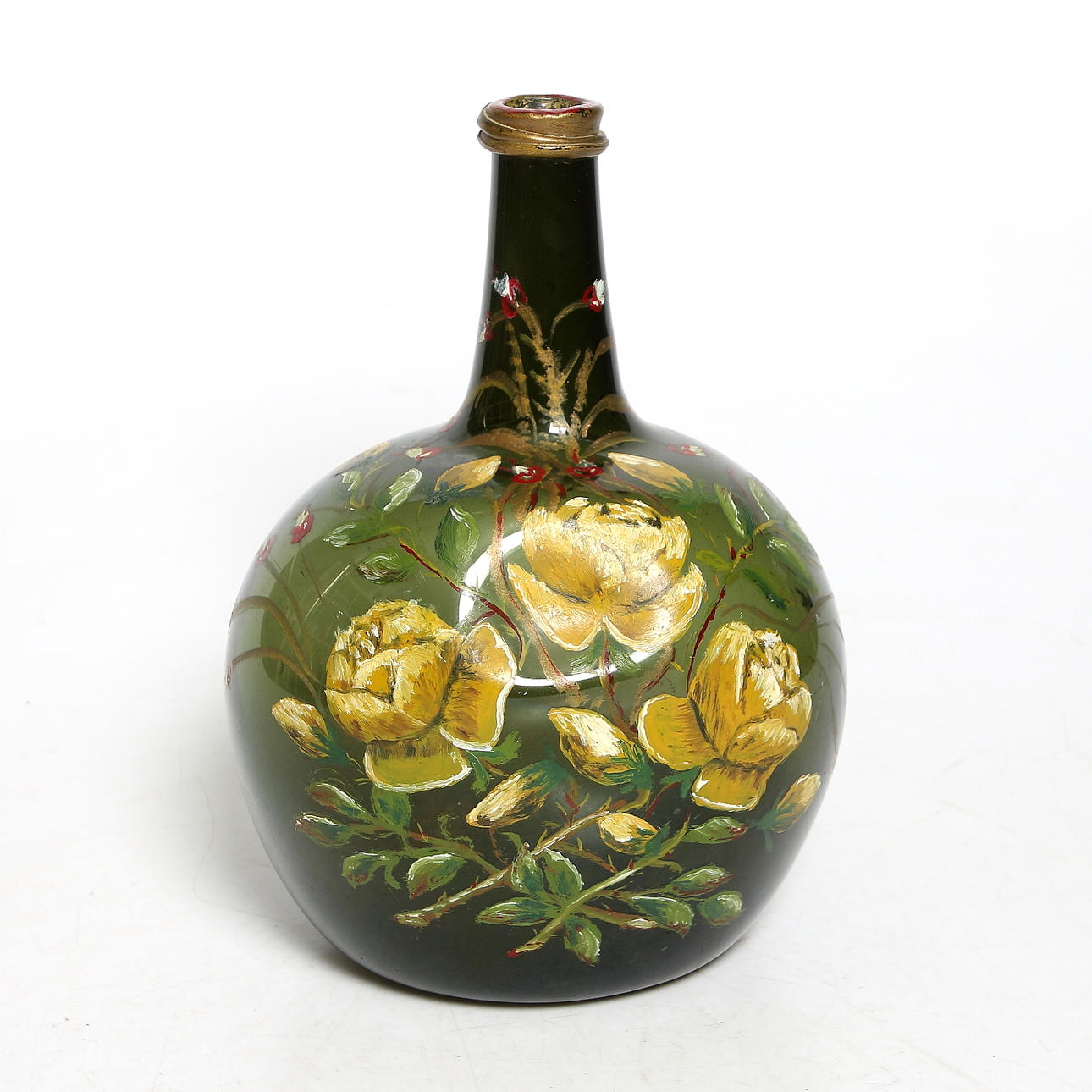 FLASKA, glas, ballongmodell, 17/1800-tal.