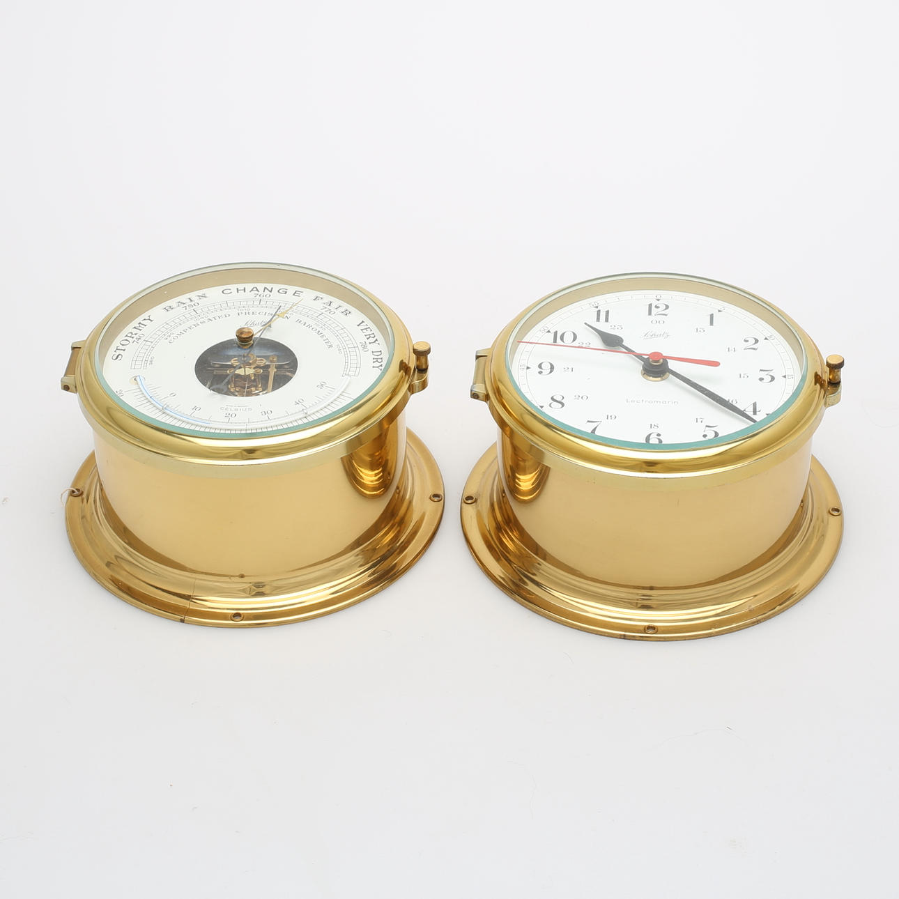 SKEPPSUR, quartz, och BAROMETER, mässing, Schatz.