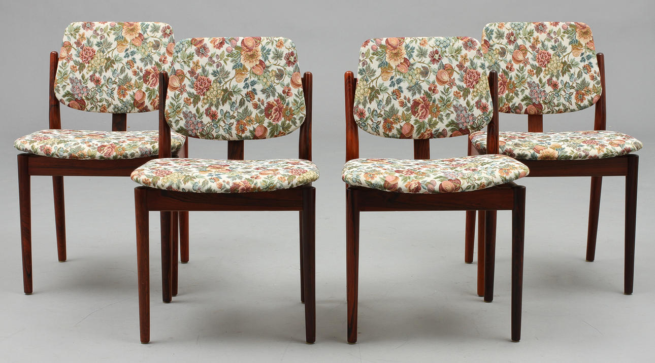 STOLAR, 4 st, Arne Vodder, Sibast Furniture, Danmark, 1900-talets mitt.