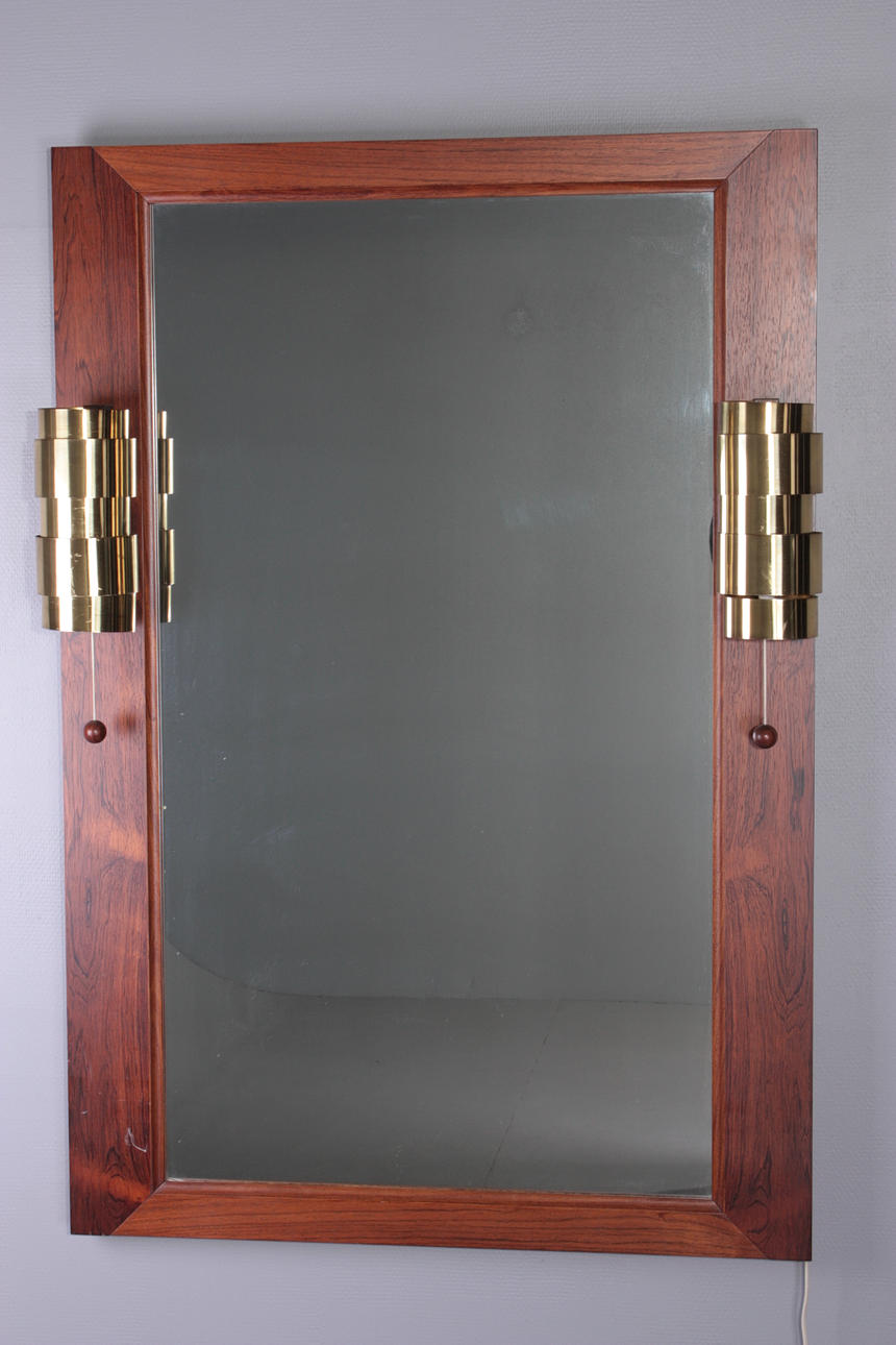 SPEGEL med LAMPETTER, "Aristokrat", AB Nybrofabriken, Fröseke, 1960/70-tal.