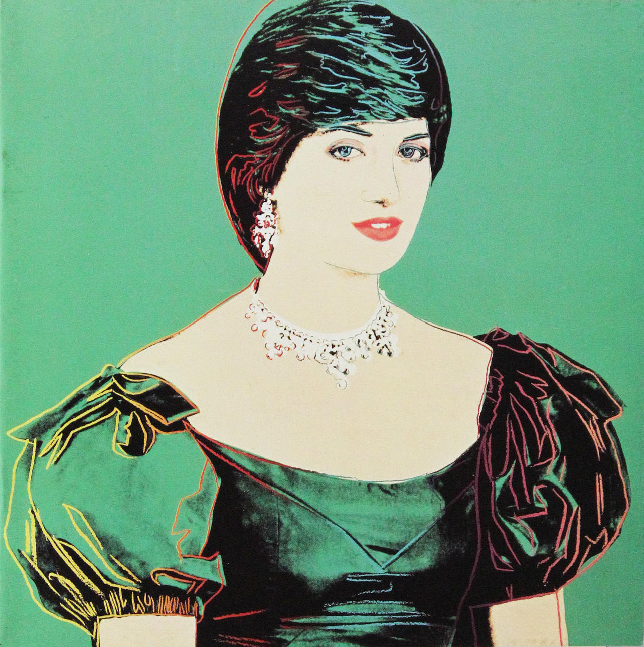 ANDY WARHOL. VERNISSAGEKORT och UTSTÄLLNINGSKATALOG (2). Peter Gwyther Gallery. Osignerade.