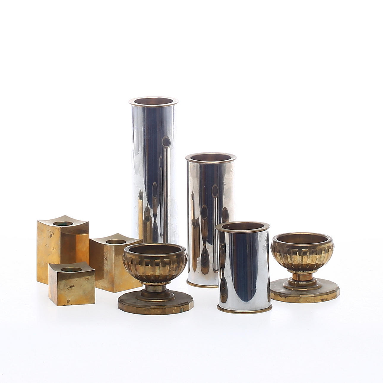 LJUSSTAKAR och LJUSLYTKOR, 8 st, bl a Skultuna och Gusum.