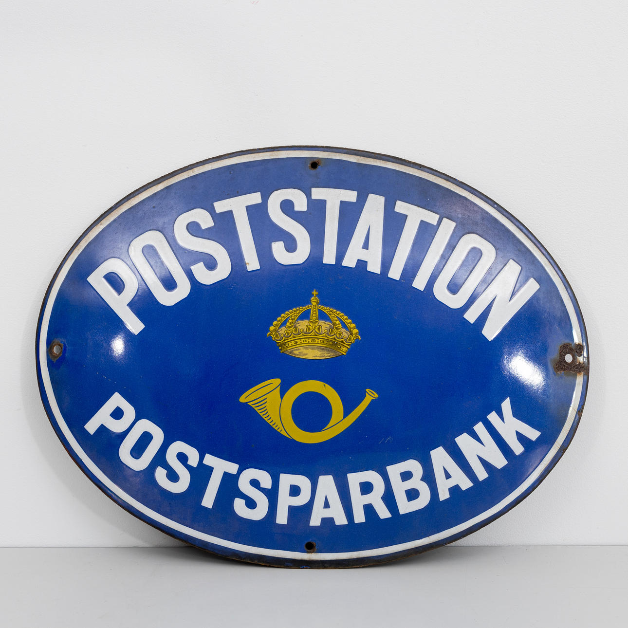 POSTSTATION POSTSPARBANK, emaljskylt.