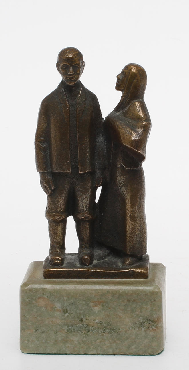 AXEL OLSSON. Skulptur, brons, 1900-tal.