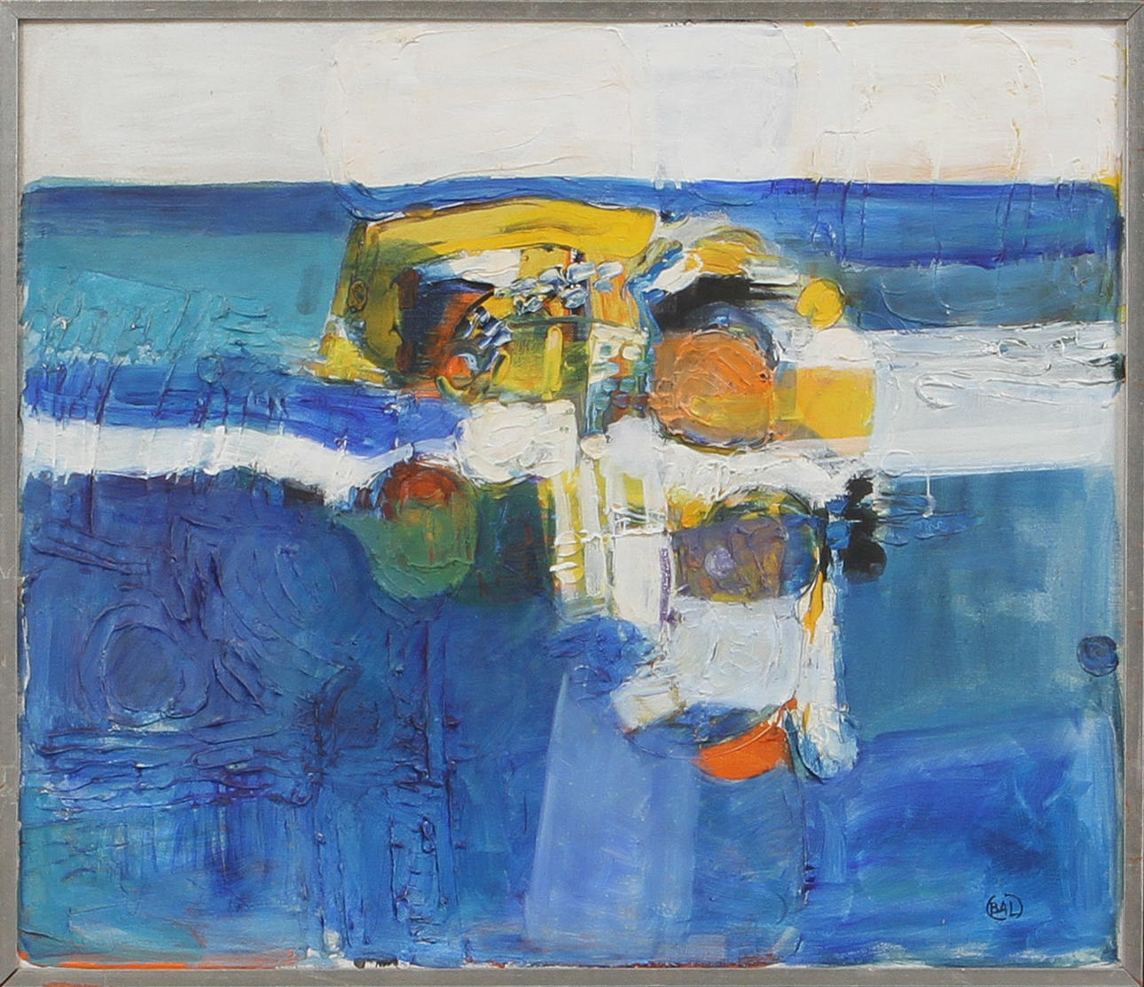 BENGT ARNE LINDEROS BAL. Komposition. Olja på duk.