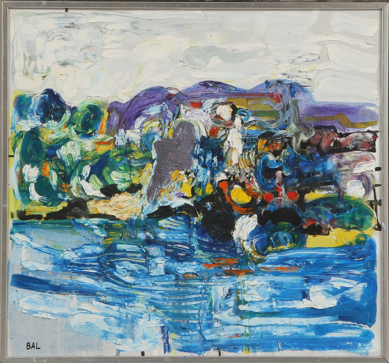 BENGT ARNE LINDEROS BAL. Landskap. Olja på duk.